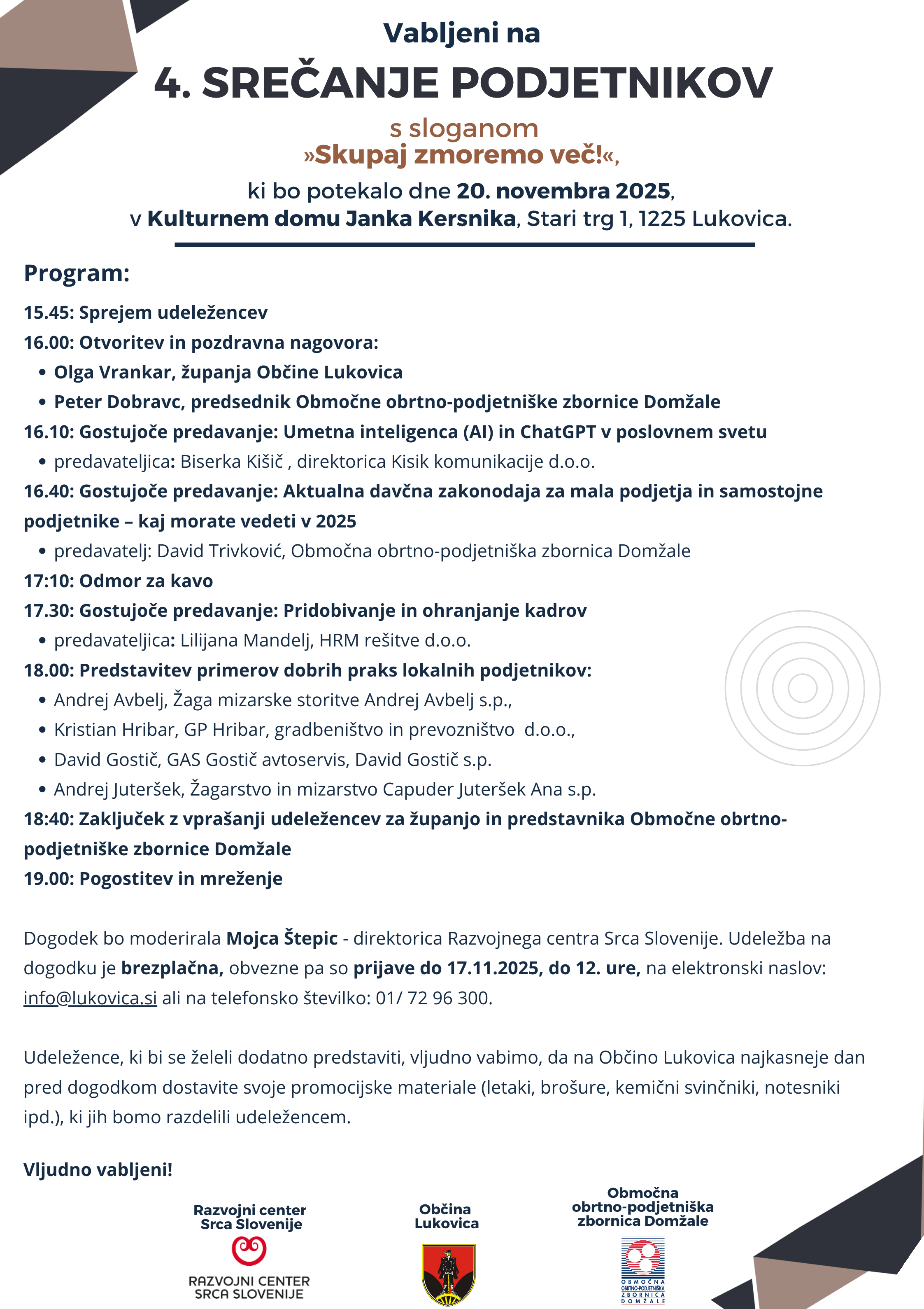 VABILO na 4. srečanje podjetnikov